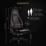 noblechairs ICON Gaming Chair - Office Chair - Desk Chair - Real Leather - Ergonomic - Cold Foam Upholstery - 150kg - Racing Seat Design - Black