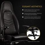 noblechairs ICON Gaming Chair - Office Chair - Desk Chair - Real Leather - Ergonomic - Cold Foam Upholstery - 150kg - Racing Seat Design - Black
