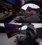 CAUSSO Office Chair Game Cockpit,Gaming Chair Ergonomic Office Chair PC Chair with Massage Lumbar Support,PU Leather High Back B