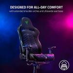 Razer Enki X Pro - Gaming Chair with Integrated Lumbar Support (Desk/Office Chair, Multi-Layer Synthetic Leather, Foam Padding, Head Cushion, Height Adjustable) Black/Green