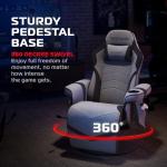 RESPAWN 900 Gaming Recliner - Video Games Console Recliner Chair, Computer Recliner, Adjustable Leg Rest and Recline, Recliner with Cupholder, Reclining Gaming Chair with Footrest - Gray Fabric