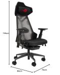 ASUS ROG Destrier Ergo Gaming Chair (Ergonomic Chair, 360° Arm Rests for Mobile, Acoustic Panel, Aluminium Frame, Breathable Mesh, Lumbar Support and Headrest), 90GC0120-MSG010