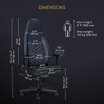 noblechairs ICON TX Desk Chair Gaming Chair Executive Chair Ergonomic 150 kg Swivel Chair with Wheels Game Chairs Textile Fabric Includes Cushion Anthracite