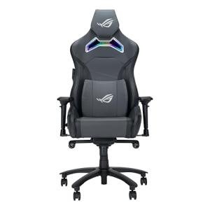 ASUS ROG Chariot X Gaming Chair (Aura RGB Lighting, 4D Armrests, Memory Foam, Premium PU Leather, One-Touch Controller), Grey