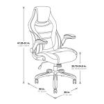 OSP Furniture Xeno Ergonomic Adjustable Gaming Chair, Black with Blue Accents