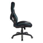 OSP Furniture Xeno Ergonomic Adjustable Gaming Chair, Black with Blue Accents