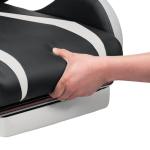 HOFFREE Gaming Chair with Massage and LED Lights Ergonomic Computer Chair with Footrest Reclining High Back Video Game Chair for Adults with Adjustable Lumbar Support White and Black