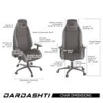 Atlantic Gaming, Office High Back Computer Chair Racing Executive Ergonomic Adjustable, Swivel, Reclining & Armrest, Lumbar Support, Arctic White