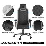 Atlantic Gaming, Office High Back Computer Chair Racing Executive Ergonomic Adjustable, Swivel, Reclining & Armrest, Lumbar Support, Arctic White