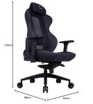 Cooler Master Hybrid 1 Ergonomic Gaming Chair MuscleFlex® Mesh, Cold-Molded Foam, Steel Frame | Aluminum Base. 180 Reclining, Adjustable Lumbar Support | Gas Lift, 360° Swivel for PC Game | Office