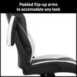 RS Gaming™ RGX Faux Leather High-Back Gaming Office Chair, Black/White, BIFMA Compliant