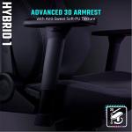 Cooler Master Hybrid 1 Ergonomic Gaming Chair MuscleFlex® Mesh, Cold-Molded Foam, Steel Frame | Aluminum Base. 180 Reclining, Adjustable Lumbar Support | Gas Lift, 360° Swivel for PC Game | Office