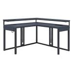 OSP Home Furnishings Loadout L-Shape Gaming Desk with RGB LED Lights, Power Hub, Cup Holder, Headphone Hook, and Cable System, Black