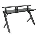 OSP Home Furnishings Area51 Battlestation Gaming Desk, Matte Black