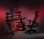 OSP Home Furnishings Area51 Battlestation Gaming Desk, Matte Black