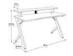 OSP Home Furnishings Area51 Battlestation Gaming Desk, Matte Black