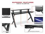 OSP Home Furnishings Area51 Battlestation Gaming Desk, Matte Black