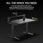 Corsair Platform:4 Elevate – 120cm x 76cm, Adjustable Height, Electric Standing Computer Home Office Gaming Desk, Memory Presets, Cable Management, USB Ports, Monitor Arm Included – Black