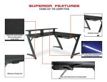 OSP Home Furnishings Avatar Battlestation L-Shape Gaming Desk, Matte Red