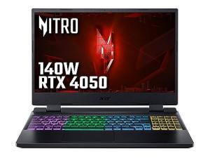 acer Nitro 5 AN515-58 Gaming Laptop - Intel Core i7-12650H, 16GB, 1TB SSD, NVIDIA GeForce RTX 4060 8G, 15.6" FHD IPS 144Hz, Windows 11, Black