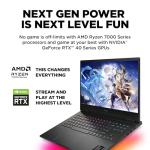 HP Omen Gaming Laptop 16-xd0001sa | AMD Ryzen 7-7840HS Processor | 16GB RAM | 512 GB SSD | NVIDIA GeForce RTX 4050 Laptop GPU | 16 inch FHD 16:9 Display | 144Hz | Microsoft Windows 11 | Black