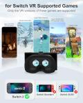 Upgraded VR Headset for Nintendo Switch 2 (2025), Switch 2 Virtual Reality VR Glasses with Adjustable HD Lenses and Comfortable Head Strap, Virtual Boy 3D Goggles for Switch 2 Accessories, Black