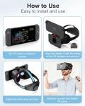 Upgraded VR Headset for Nintendo Switch 2 (2025), Switch 2 Virtual Reality VR Glasses with Adjustable HD Lenses and Comfortable Head Strap, Virtual Boy 3D Goggles for Switch 2 Accessories, Black