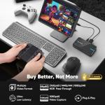 AVerMedia Capture Card for Streaming, 4K60 HDR Passthrough​, 1080p60 Video Recording, Ultra-Low Latency Game Streaming for Switch 2, Xbox, PS5, PC on Twitch, OBS, Win11, Mac - StreamLine MINI+ GC311G2