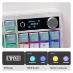 EPOMAKER TH99 PRO 96% Mechanical Keyboard with Screen & Knob, 10000mAh, 2.4Ghz/BT,Hot Swap,Custom Driver,RGB Backlit,PBT Keycap,Gasket,Wireless Gaming Keyboard for PC/Mac (White, Sea Salt Silent)