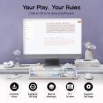 EPOMAKER TH99 PRO 96% Mechanical Keyboard with Screen & Knob, 10000mAh, 2.4Ghz/BT,Hot Swap,Custom Driver,RGB Backlit,PBT Keycap,Gasket,Wireless Gaming Keyboard for PC/Mac (White, Sea Salt Silent)