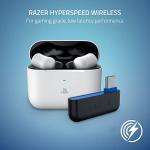 Razer Hammerhead HyperSpeed - Wireless Multi-Platform Gaming Earbuds for PlayStation (HyperSpeed Wireless, Active Noise Cancellation, Bluetooth 5.2, Up to 30 Hours of Battery Life) White