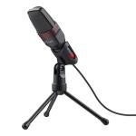Trust Gaming GXT 212 Mico USB Microphone on Tripod for PC, PS4, PS5 and Laptop, Mic with 3.5 mm and USB Connection, 1.80 m Cable, for Streaming, Twitch and Youtube - Black