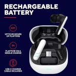 GXTrust 409 Oxxie Wireless Earbuds PS5 Switch PC Mobile, Bluetooth or USB-C Receiver, Gaming Earphones with 4 ENC Noise Cancelling Microphones, 40h Battery Life, Low Latency Stereo In Ear Buds, White