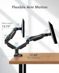 HUANUO Dual Monitor Stand for 13 to 32 Inch Screens, Dual Gaming Monitor Arm Desk Mount for Curved Flat Screens, Double Screen Arm Support VESA 75 & 100 mm