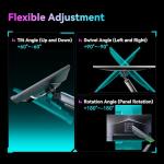 Humanex Dual Monitor Arm,Gaming Dual Monitor Stand with 20 Mode RGB LED Lights, Adjustable Monitors Mount for 17-38 Inch Screens with Cable Management, 2-16kg Capacity, 75/100 Vesa, Black