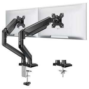 MOUNTUP Dual Monitor Arm Desk Mount for 13 to 32 Inch Screens, Monitor Arms for 2-10kg Computer Screens, Height Adjustable Stand with Tilt, Swivel, and Rotation,VESA 75 & 100 mm, EU8014B