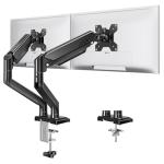 MOUNTUP Dual Monitor Arm Desk Mount for 13 to 32 Inch Screens, Monitor Arms for 2-10kg Computer Screens, Height Adjustable Stand with Tilt, Swivel, and Rotation,VESA 75 & 100 mm, EU8014B