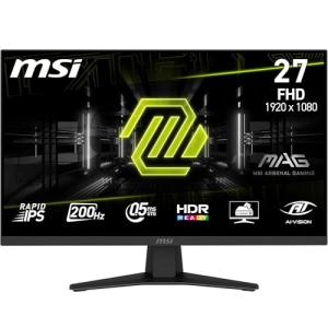 MSI MAG 274F 27-Inch FHD 1920x1080 Gaming Monitor - Rapid IPS, 200Hz, 0.5ms, HDR ready, Eye care, HDMI 2.0b, DP 1.2a, Frame-less, Tilt-Adjustable, Vesa Mount, Black