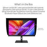 ASUS ProArt Display OLED PA32DC Professional Monitor – 31.5-inch, 4K UHD (3840 x 2160), 99% DCI-P3, Built-in Colorimeter, HDR-10, HLG, ΔE < 1, USB-C, HDMI, Calman Ready, ColourSpace Integration