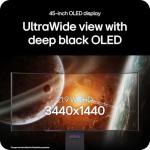 LG UltraGear OLED GX9 Gaming Monitor 45GX950A-B - 5K2K 45 Inch WOLED Curved, Dual-mode 165-330Hz, 0.03ms, 275-1300nits, FreeSync Premium Pro, HDR 400, Speakers, DP 2.1, HDMI 2.1, USB-C, Black