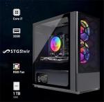 STGsivir Gaming PC, Gaming Computer Desktop Tower, Core i7 8th up to 4.1GHz, 32GB DDR4 RAM, 1TB SSD, WIFI 6, BT 5.0, RGB Fan x3, Windows11 PRO
