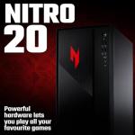 acer Nitro N20 Gaming Desktop PC - Intel Core i5-13420H, 16GB, 512GB SSD, NVIDIA GeForce RTX 3050, No Display, Windows 11, Black