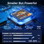 NiPoGi Pinova P1 Mini PC Windows 11 Pro,Mini PC AMD Ryzen 4300U(Up to 3.7 GHz,Βeats N150/N97),16GB RAM 512GB M.2 SSD Mini Computer,Triple 4K@60Hz Display/USB 3.2/Type-C/HDMI/WiFi/BT for Life