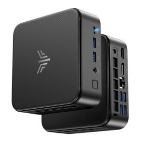 NiPoGi E3B Mini PC AMD Ryzen 5 7430U(up to 4.3GHz 6C/12T) Mini Computer 16GB DDR4 512GB M.2 SSD Mini PC Windows 11 Pro 4K Triple Display/WiFi 6/BT5.2/USB3.2 Mini Desktop Computer for Office/Business