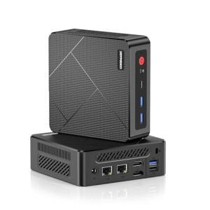 origimagic C4 Mini PC, with Ryzen 5 3550H (up to 3.7GHz) Mini Computer, 16G DDR4 RAM 512GB PCIe SSD, 4K Triple Display, Type-C/USB3.2/Dual RJ45 LAN/Wi-Fi 5/BT 5.0, Mini Desktop PC for Home Office