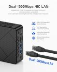 origimagic C4 Mini PC, with Ryzen 5 3550H (up to 3.7GHz) Mini Computer, 16G DDR4 RAM 512GB PCIe SSD, 4K Triple Display, Type-C/USB3.2/Dual RJ45 LAN/Wi-Fi 5/BT 5.0, Mini Desktop PC for Home Office