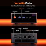PELADN Mini PC Gaming, Ryzen 5 5600H (Upgraded 5700U,6C/12T, up to 4.2Ghz),16GB DDR4/512GB NVMe SSD,Dual LAN,Type-C/DP/HD,Mini Desktop Computer,WiFi6 4K/60Hz Triple-Display USB3.2/BT5.2
