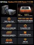 GMKtec Gaming Mini PC AMD Ryzen 7 H 255 (Upgraded 8745HS) 32GB DDR5 1TB SSD, Desktop Computer 3XM.2 2280 Expansion, Oculink, Dual NIC 2.5G, HDMI 2.1, USB4 K12