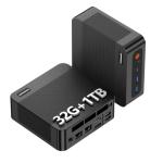 origimagic AMD Ryzen 9 6900HX Mini Gaming PC (Up to 4.9GHz), 32GB DDR5 RAM, 1TB PCIe 4.0 SSD Mini PC, W11 Pro, WiFi 6E & BT5.2, Dual LAN, 4K Triple Display Support