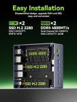 GMKtec Mini PC Gaming, M7 Ultra Ryzen 7 PRO 6850U 32GB DDR5 RAM + 512GB Hard Drive PCle SSD Oculink Dual NIC LAN 2.5G Desktop Computer, Dual USB4, HDMI 2.1, USB-C